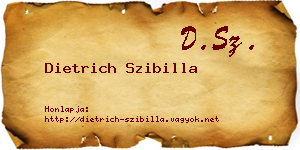 Dietrich Szibilla névjegykártya
